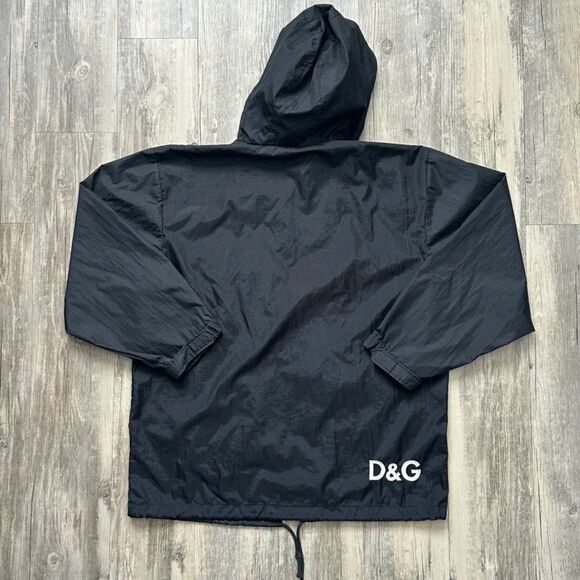 Vintage Dolce & Gabbana D&G Black Nylon Windbreaker Jacket Size XL - Picture 6 of 9